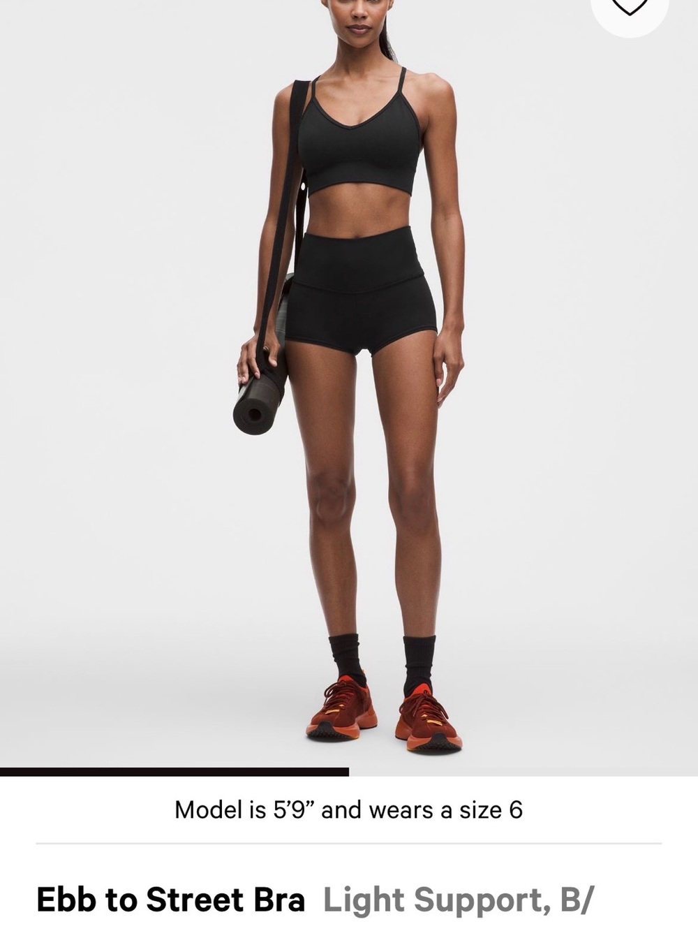 lululemon athletica Black Ebb to Street Light Support Sports Bra